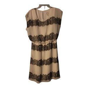 Enfocus Lace Print Elastic Waist Dress